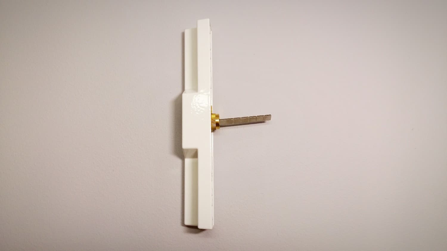 Poignee extérieure blanche universelle avec clé pour porte patio - Image 1