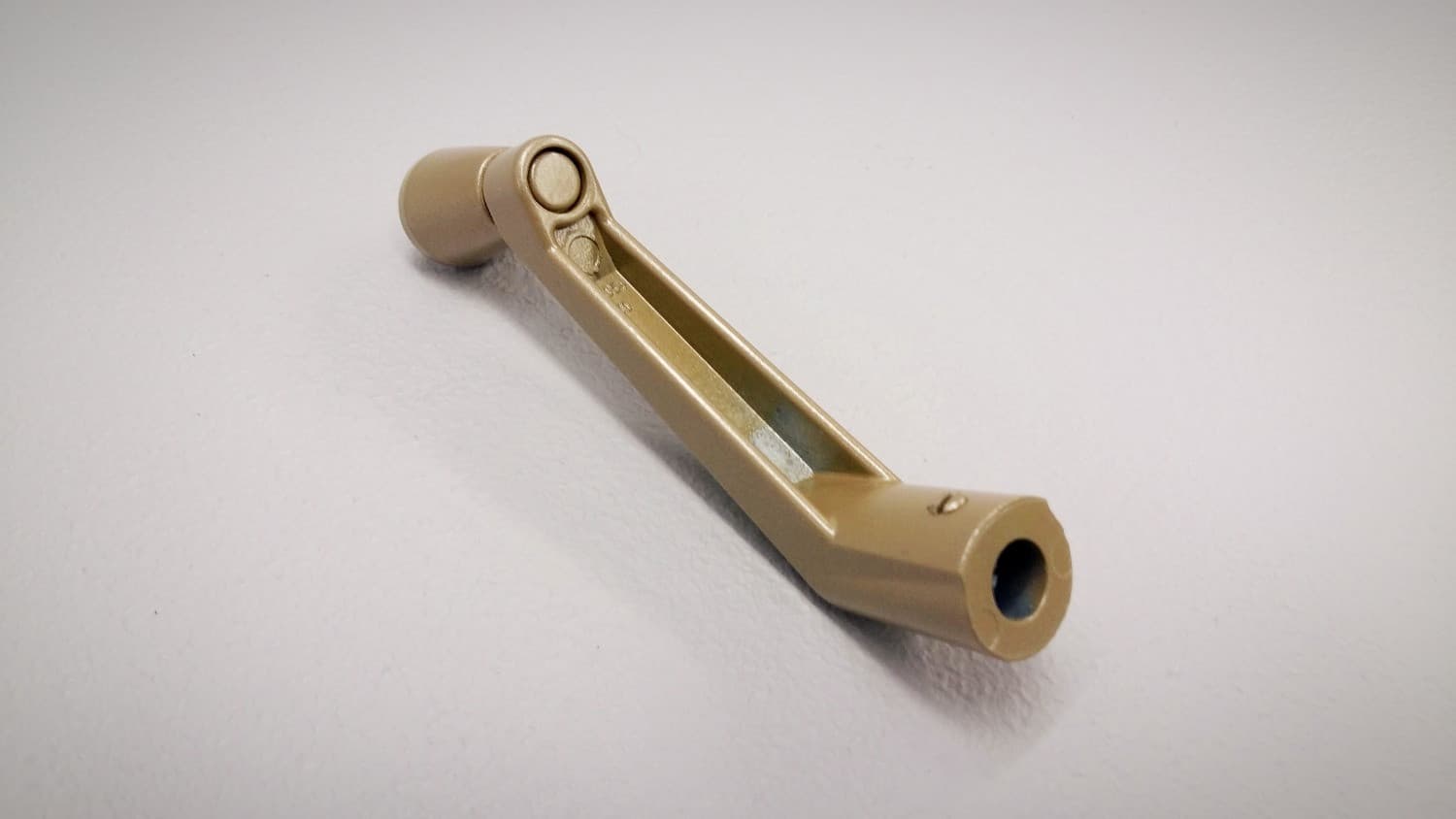 Poignee fixe champagne pour opérateur de fenêtre à battant - Miniature 2