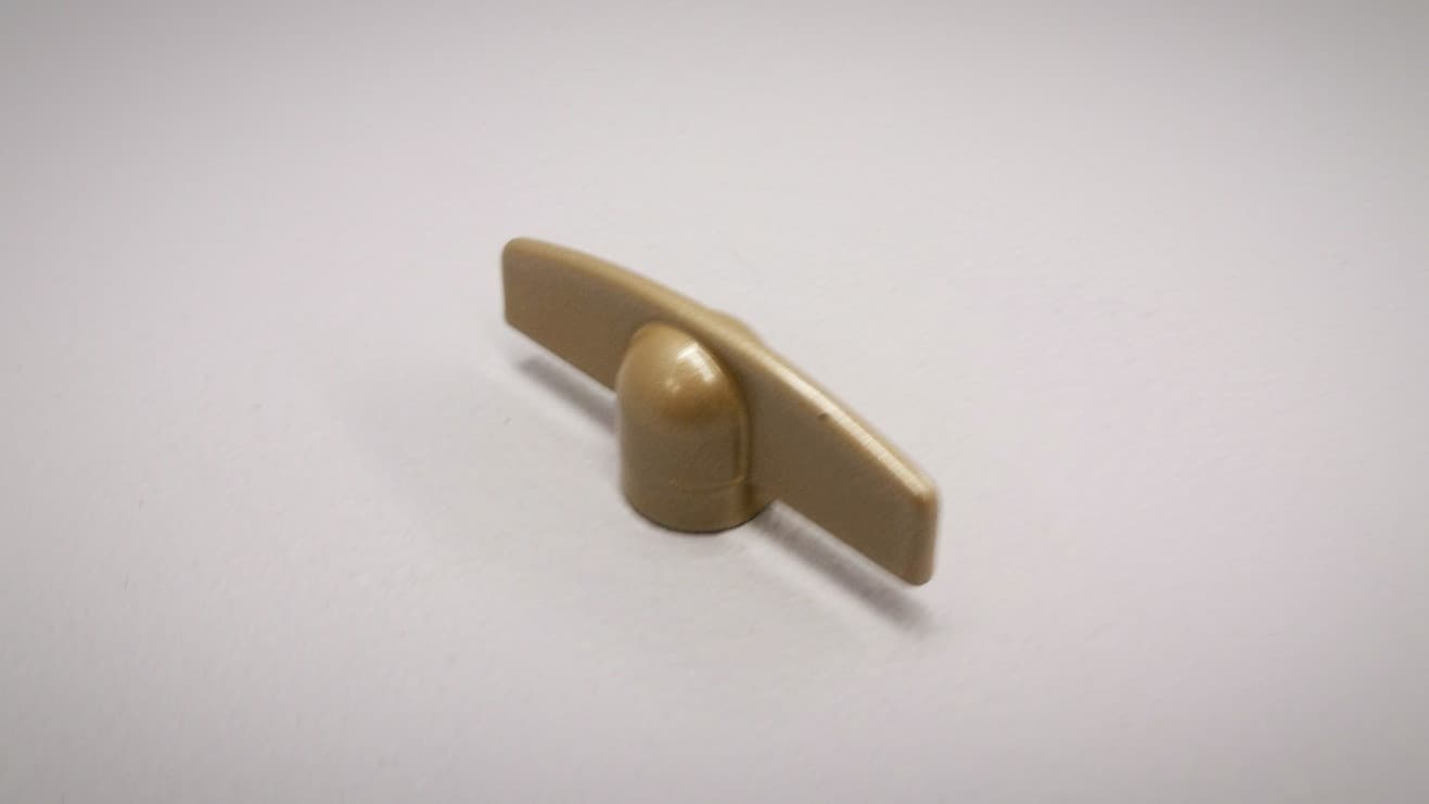 Poignee fixe pour opérateur de fenêtre à battant champagne - Image 1